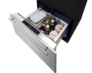 Summit FF1DSS24 24" Wide Built-In Drawer Refrigerator, 1.6 cu.ft. (Stainless Steel/Panel-Ready Front), Frost-Free