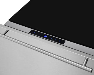 Summit FF1DSS24 24" Wide Built-In Drawer Refrigerator, 1.6 cu.ft. (Stainless Steel/Panel-Ready Front), Frost-Free