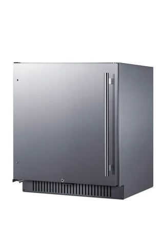 Summit FF27BSSADALHD 27" Wide Built-In All-Refrigerator, ADA Compliant, Left Hand Door Swing, 4.98 cu.ft.  Stainless steel refrigerator 