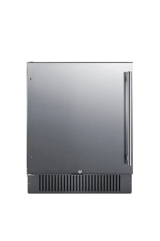 Summit FF27BSSLHD 27" Wide Built-In All-Refrigerator, Left Hand Door Swing, 4.98 cu.ft. with Stainless Steel Door Stainless steel refrigerator 
