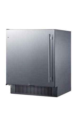 Summit FF27BSSLHD 27" Wide Built-In All-Refrigerator, Left Hand Door Swing, 4.98 cu.ft. with Stainless Steel Door Stainless steel refrigerator 
