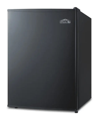 Summit FF29K Compact All-Refrigerator, 2.4 cu.ft., Black, Automatic Defrost, Adjustable Glass Shelves Black refrigerator 