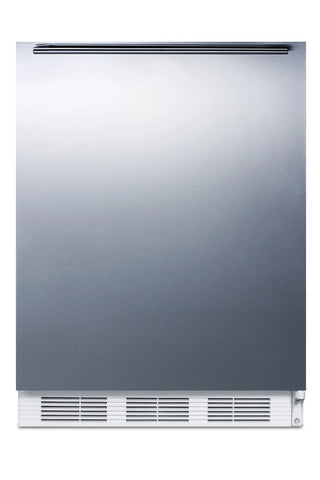 Summit FF61WSSHH 24" Wide Counter Height All-Refrigerator Stainless Steel - White, 5.8 cu.ft. 