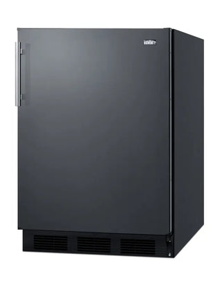 Summit FF63BK 24" Wide All-Refrigerator with 5.8 cu.ft. Capacity, ENERGY STAR Certified Black refrigerator 