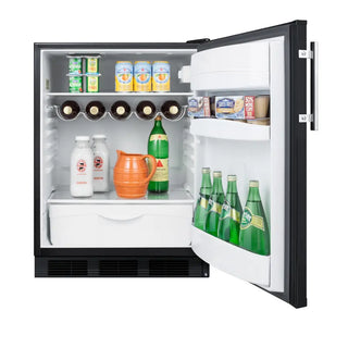 Summit FF63BK 24" Wide All-Refrigerator with 5.8 cu.ft. Capacity, ENERGY STAR Certified