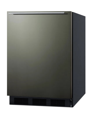 Summit FF63BKBIKSHHADA 24" Wide Built-In All-Refrigerator ADA Compliant, Black Stainless Steel, 5.5 cu.ft.