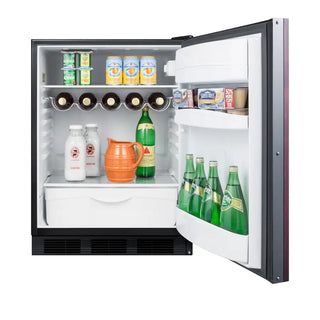 Summit FF63BKIFADA 24" Wide Built-In All-Refrigerator ADA Compliant (Panel Not Included), 5.8 cu.ft.