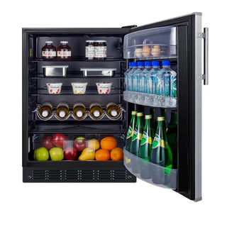 Summit FF6BK2SSADA 24" Wide All-Refrigerator ADA Compliant with 5.8 cu.ft. Capacity, ENERGY STAR Certified