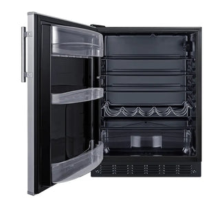 Summit FF6BK2SSADALHD 24" Wide All-Refrigerator ADA Compliant with Left Hand Door Swing, 5.8 cu.ft.