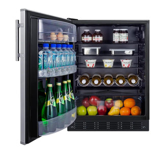 Summit FF6BK2SSADALHD 24" Wide All-Refrigerator ADA Compliant with Left Hand Door Swing, 5.8 cu.ft.