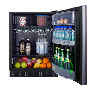 Summit FF6BK2SSIFADA 24" Wide Built-In All-Refrigerator ADA Compliant (Panel Not Included), 5.8 cu.ft.