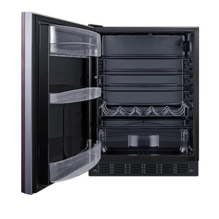 Summit FF6BK2SSIFADALHD 24" Wide Built-In All-Refrigerator ADA Compliant (Panel Not Included) with Left Hand Door Swing, 5.8 cu.ft.