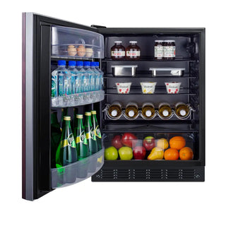 Summit FF6BK2SSIFADALHD 24" Wide Built-In All-Refrigerator ADA Compliant (Panel Not Included) with Left Hand Door Swing, 5.8 cu.ft.