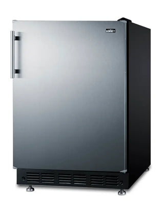 Summit FF6BK2SSRS 24" Wide All-Refrigerator with Adjustable Height and Stainless Steel Door, 5.8 cu.ft.