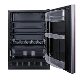 Summit FF6BK2SSRSIF 24" Wide Built-In All-Refrigerator (Panel Not Included) with Adjustable Height, 5.8 cu.ft.