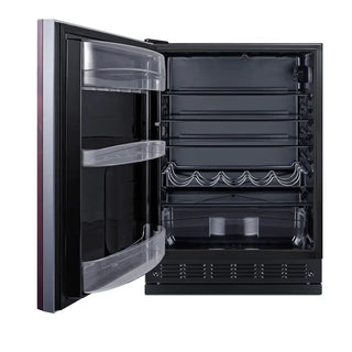 Summit FF6BK2SSRSIFLHD 24" Wide Built-In All-Refrigerator (Panel Not Included) with Adjustable Height and Left Hand Swing, 5.8 cu.ft.