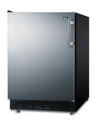 Summit FF6BK2SSRSLHD 24" Wide All-Refrigerator with Adjustable Height and Left Hand Swing, 5.8 cu.ft.