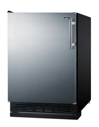 Summit FF6BK2SSRSLHD 24" Wide All-Refrigerator with Adjustable Height and Left Hand Swing, 5.8 cu.ft.