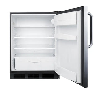 Summit FF6BK7CSS 24" Wide Built-In All-Refrigerator with Stainless Steel Exterior, 5.5 cu.ft.