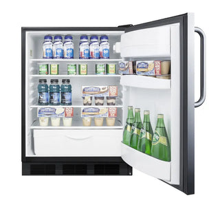 Summit FF6BK7CSS 24" Wide Built-In All-Refrigerator with Stainless Steel Exterior, 5.5 cu.ft.
