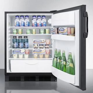 Summit FF6BKBI7ADA 24" Wide Built-In All-Refrigerator ADA Compliant NSF-7 Approved, 5.5 cu.ft.