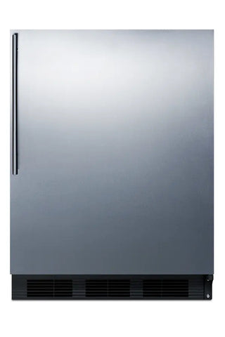 Summit FF6BKBI7SSHVADA 24" Wide Built-In All-Refrigerator ADA Compliant with Stainless Steel Wrapped Door, 5.5 cu.ft.