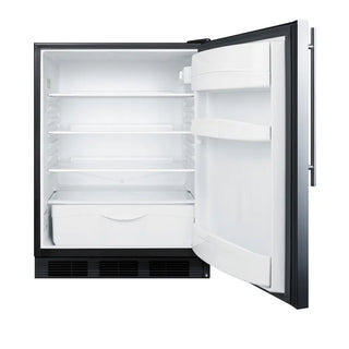 Summit FF6BKBI7SSHVADA 24" Wide Built-In All-Refrigerator ADA Compliant with Stainless Steel Wrapped Door, 5.5 cu.ft.