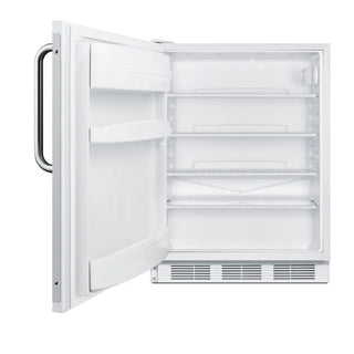 Summit FF6W7BZADALHD 24" Wide ADA Height All-Refrigerator NSF-7 Approved with Left Hand Swing, 5.5 cu.ft.