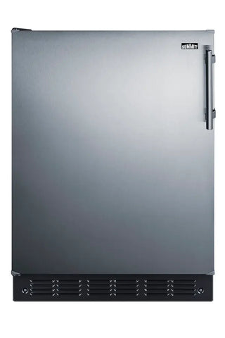 Summit FF708BL7SSLHD 24" Wide All-Refrigerator, Left Hand Door Swing, 5.1 cu.ft. with Stainless Steel Door