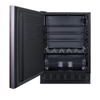 Summit FF708BLSSRSIFLHD 24" Wide Built-In All-Refrigerator (Panel Not Included) with Adjustable Height, 5.3 cu.ft.