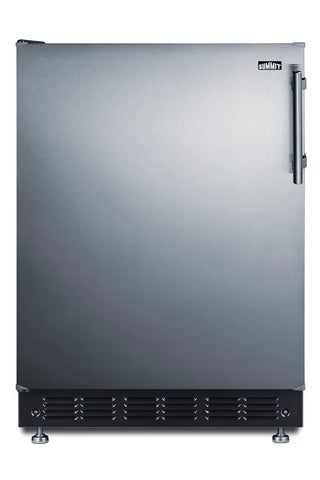 Summit FF708BLSSRSLHD 24" Wide All-Refrigerator with Adjustable Height and Left Hand Swing, 5.3 cu.ft.