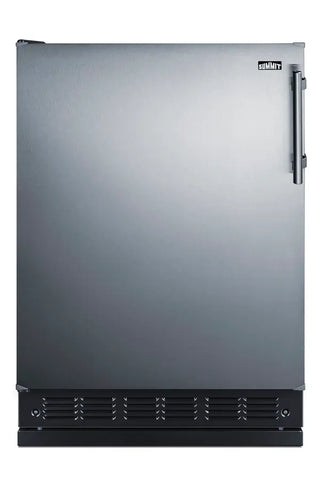 Summit FF708BLSSRSLHD 24" Wide All-Refrigerator with Adjustable Height and Left Hand Swing, 5.3 cu.ft.