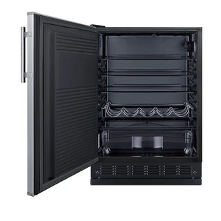 Summit FF708BLSSRSLHD 24" Wide All-Refrigerator with Adjustable Height and Left Hand Swing, 5.3 cu.ft.