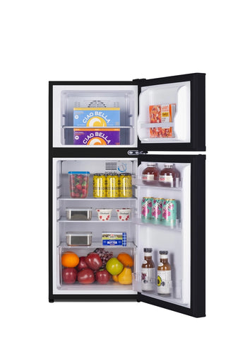 Summit FF713B 19" Wide Top Mount Refrigerator-Freezer ADA Compliant, Black, 4.3 cu.ft. 