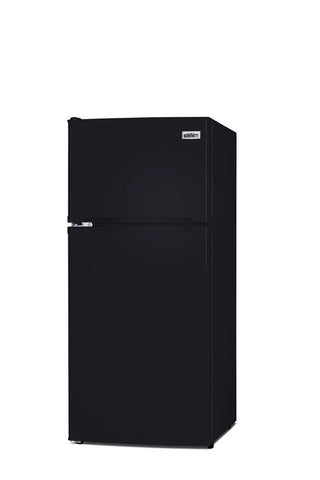Summit FF713BLHD 19" Wide Top Mount Refrigerator-Freezer ADA Compliant, Left Hand Door, 4.3 cu.ft. Black 