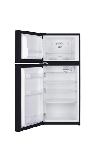 Summit FF713BLHD 19" Wide Top Mount Refrigerator-Freezer ADA Compliant, Left Hand Door, 4.3 cu.ft. Black 