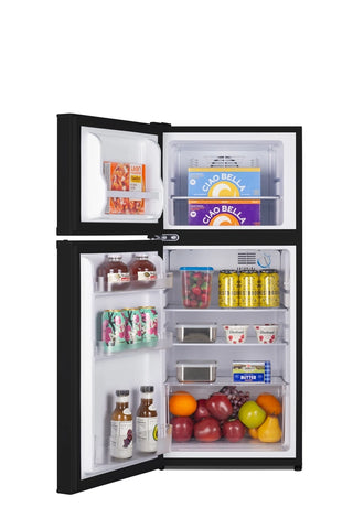 Summit FF713BLHD 19" Wide Top Mount Refrigerator-Freezer ADA Compliant, Left Hand Door, 4.3 cu.ft. Black 