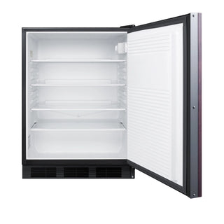 Summit FF7BKBIIF 24" Wide Built-In Panel-Ready All-Refrigerator Commercial NSF-7, Black (Panel Not Included), 5.5 cu.ft.