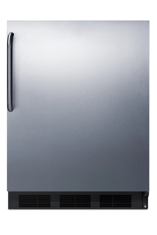 Summit FF7BKBISSTBADA 24" Wide Built-In ADA Stainless Steel All-Refrigerator Commercial NSF-7, 5.5 cu.ft. 