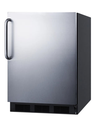 Summit FF7BKBISSTBADA 24" Wide Built-In ADA Stainless Steel All-Refrigerator Commercial NSF-7, 5.5 cu.ft. 