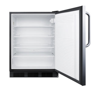 Summit FF7BKBISSTBADA 24" Wide Built-In ADA Stainless Steel All-Refrigerator Commercial NSF-7, 5.5 cu.ft. 