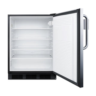 Summit FF7BKBISSTBADASR 24" Wide Built-In ADA Compliant All-Refrigerator with Speed Rail Commercial NSF-7, 5.5 cu.ft.