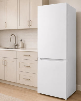 Summit FFBF1030W 24" Wide 10.5 cu. ft. Bottom-Mount Refrigerator-Freezer, Counter Depth, White