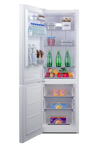 Summit FFBF1030WLHD 24" 10.5 cu. ft. Wide Bottom-Mount Refrigerator-Freezer, Counter Depth, Left-Hand Door, White