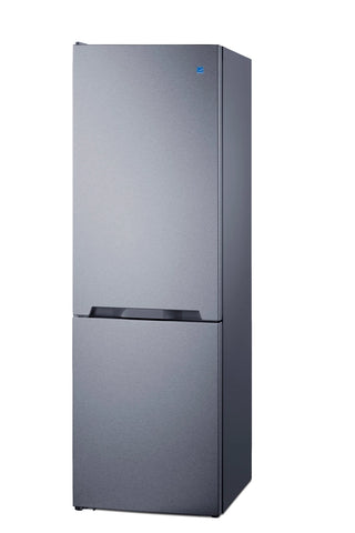 Summit FFBF124SSIMLHD 24" Wide 11.7 cu. ft. Bottom Mount Refrigerator-Freezer with Icemaker 