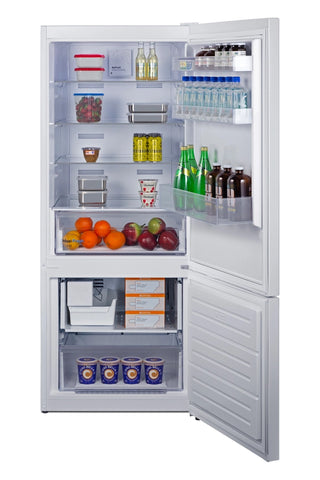 Summit FFBF151WIM 28" Wide 15.1 cu. ft. Bottom Mount Refrigerator-Freezer with Icemaker, White