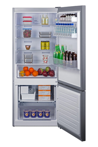 Summit FFBF154SSIM 28" Wide 15.1 cu. ft. Bottom Mount Refrigerator-Freezer with Icemaker, Stainless Steel