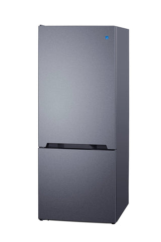 Summit FFBF154SSIMLHD 28" Wide 15.1 cu. ft. Bottom Mount Refrigerator-Freezer with Icemaker, Stainless Steel