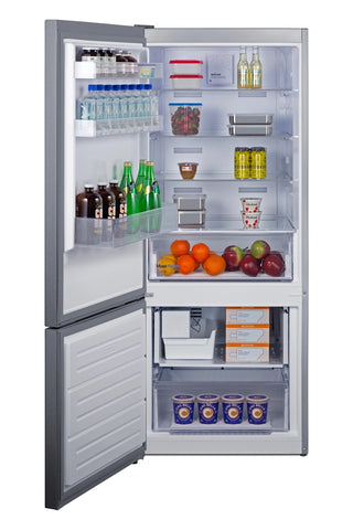 Summit FFBF154SSIMLHD 28" Wide 15.1 cu. ft. Bottom Mount Refrigerator-Freezer with Icemaker, Stainless Steel