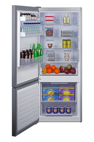 Summit FFBF154SSLHD 28" Wide 15.1 cu. ft. Bottom Mount Refrigerator-Freezer, Stainless Steel
